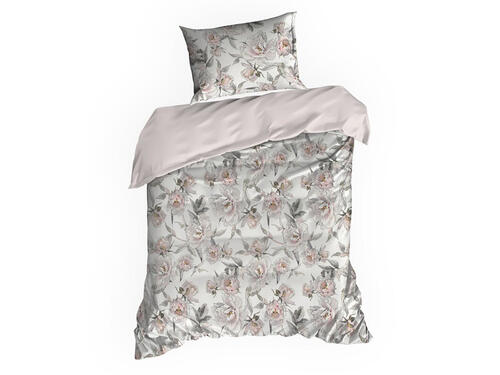 Obliečky na posteľ so vzorom kvetov - Lea 4, prikrývka 140 x 200 cm + vankúš 70 x 90 cm